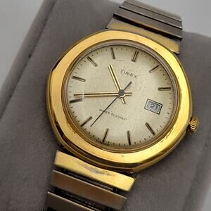 Vtg 1970's Men’s Timex Marlin Type Manual Wind Watch Parts Only Or Repair